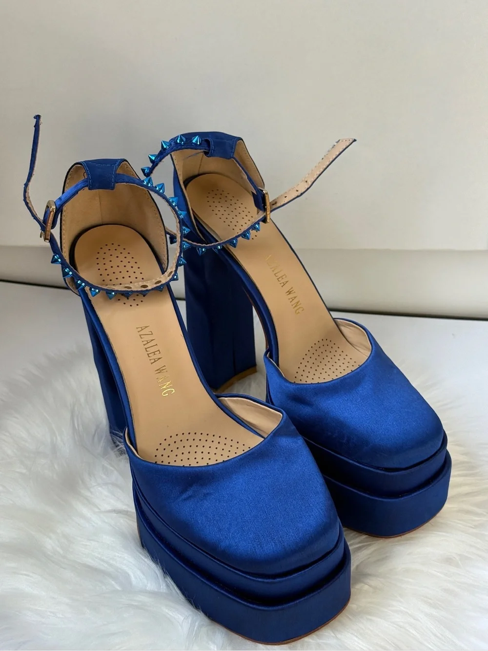 Azalea Wang Super Heels Platform In Blue Size Fits 8-9